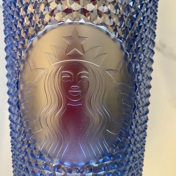 NEW Starbucks 24oz Spring Unicorn Iridescent Blue Silver Bling Studded Tumbler - Picture 2 of 7